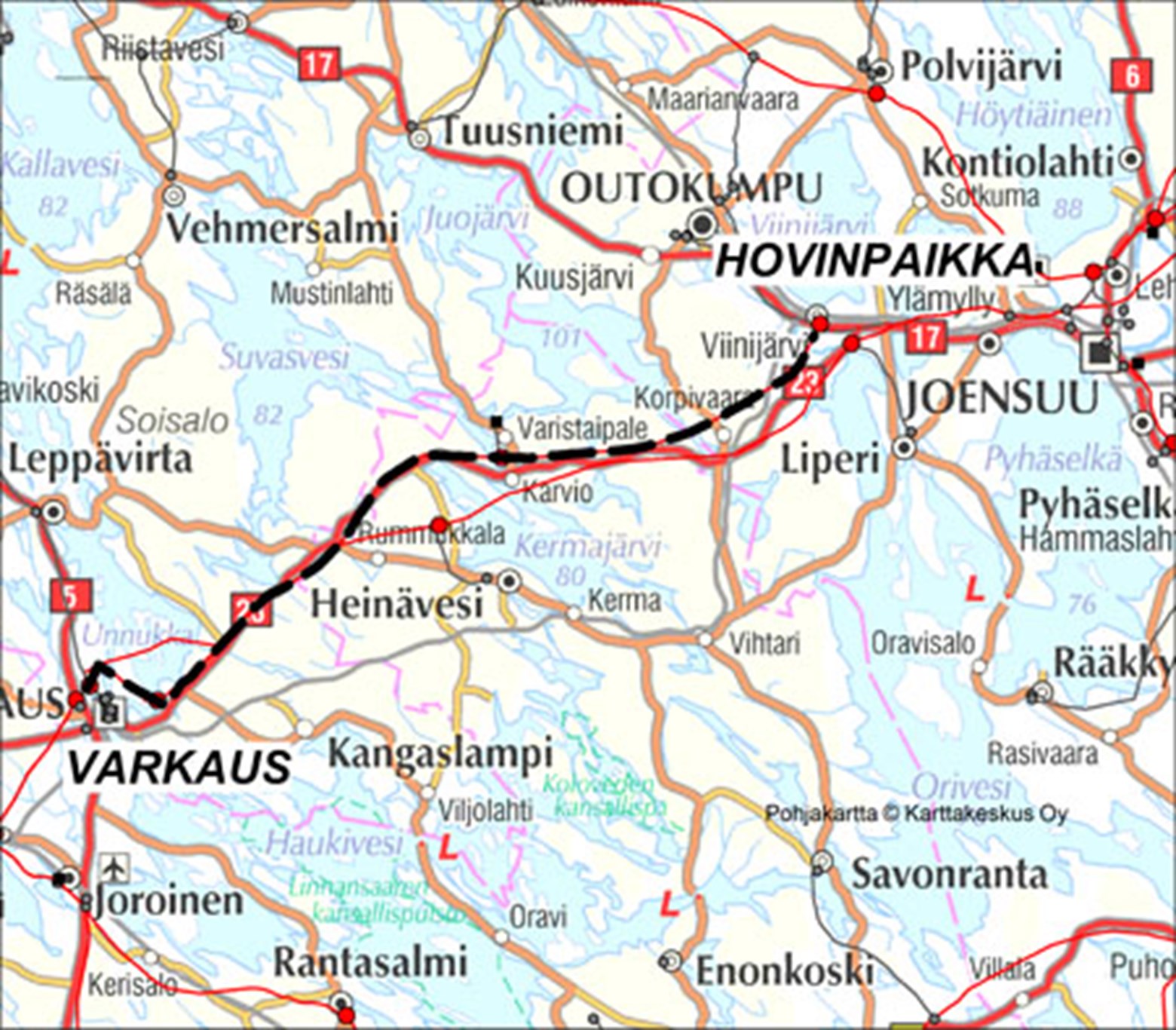 Varkaus - Hovinpaikka (Viinijärvi) -voimajohto